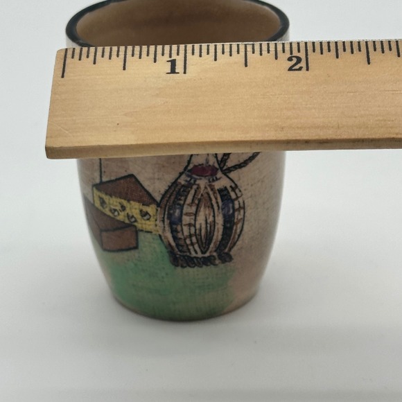 Vintage Capri Cup Wine Jug Japan Saki Cup Wine‎ Cheese Scene - Picture 3 of 6